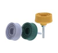 Hoement 3 Pièces Disque de Ponçage Abrasif pour Perceuse, Caoutchouc et Fer, Poignée 6mm, Design Conique, Haute Vitesse Stable pour Nettoyage de Zones Rouillées et Peinture