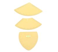 Hoement 3 Pièces Règle à Sourcils en Métal Or pour Mise Précise et Cartographie Exacte, Outil Portable Ergonomique pour Maquillage et Voyage