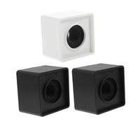 Hoement 3 Pièces Support Microphone Abs Drapeaux Logo 3 Pcs, Cube 7 X 5 Cm, Accessoire Portable pour Interviews, Conférences et Reportages Professionnels