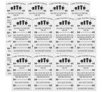 Hoement 30 Cartes d'entretien pour Gobelets en Verre en Papier Blanc Instructions Pratiques, Faciles à Insérer, pour Boutiques en Ligne et Paquet de Shopping