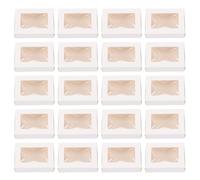 Hoement 30 pièces Boîtes Kraft pour Savon avec Fenêtre Transparente Boîte Cadeau Papier Kraft Emballage pour Savon et Bijoux Lot de Emballage Léger