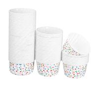 Hoement 300 Pièces Lot de Caissettes à Muffins Papier Cannelé Gobelets Jetables Polyvalents pour Cupcakes Glace Yaourt et Desserts Petits Bols Portables pour Pâtisserie et Fête