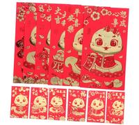 Hoement 36 Pièces Lot de Enveloppes Rouges Chinoises Décoratives pour Nouvel An Motifs Délicats Pochettes Porte-billets Traditionnelles pour Fête Du Printemps et Vœux de Prospérité