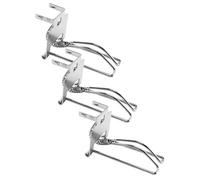 Hoement 3pcs Pinces de Fixation en Fer Argentées pour Tiroir-caisse, Accessoires Multifonctionnels Portables Adaptés aux Commerces et Boutiques