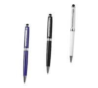 Hoement 3pièces Stylus Capacitif Tactile Multifonctionnel pour Téléphone Et Tablette Stylet Écriture Compatible avec Blanc Bleu Noir