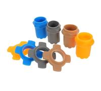 Hoement 4 Ensembles Silicone Microphone Sleeves With Four-corner Anti-roll Design Shockproof Handheld Mic Bottom Holders For Wireless Ktv Karaoke Microphones