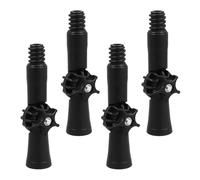 Hoement 4 Pièces Adaptateur D'angle Rotatif pour Manche à Balai, Lot de 4 Pièces, Filetage Américain, Joint de Poteau Rotatif Noir, Accessoire Télescopique pour Rallonge de Nettoyage,