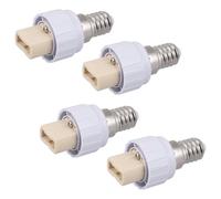 Hoement 4 pièces Adaptateur Douille Ampoule vers Céramique Convertisseur de Culot pour Lampes à Vis et Baïonnette Compatible LED et Lampes de Table Plafonnier et Éclairage Intérieur