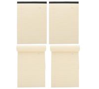 Hoement 4 Pièces Bloc-notes Juridique Beige A4 Papier Déchirable Date, pour Prise de Notes et Organisation au Bureau L'école