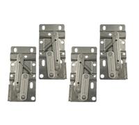 Hoement 4 pièces Charnières à Ressort pour Placard Cuisine Support Robuste pour Portes Pivotantes Installation Facile et Lot de Charnières pour Évier 2 paires/4 pcs