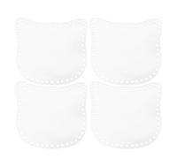 Hoement 4 Pièces Fond de Paquet à Crocheter Léger et Solide en Acrylique Transparent Forme Chat Bases pour Paquet Craft et Accessoires