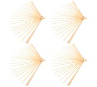 Hoement 4 Pièces Kit DIY Structure Éventail Pliable Bois Portable pour Création Facile de Ventilateurs Japonais Chinois Cadre Gain de Place Compatible Décoration et Fêtes