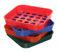 Hoement 4 Pièces Plateau de Tri Réutilisable en Plastique Robuste pour Pièces de Monnaie 4 Compartiments Codés pour Organiser et Trier Les Pièces Efficacement au Quotidien