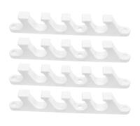 Hoement 4 Supports de Réglage Blancs en Plastique pour Chaise Longue 5 Positions Ajusteur de Mobilier D’Extérieur Support de Réglage pour Chaise de Jardin Accessoires Résistants aux