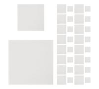 Hoement 40 Feuilles Feuilles de Papier Ignifuge en Fibre Céramique Haute Température, 2 Tailles 70x70x1mm et 120x120x1mm, Isolation Thermique pour Four à Micro-ondes, Poêle à Bois et