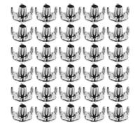 Hoement 40 Pièces Crampons pour Chaussures D'hiver en Acier Inoxydable Argenté 5 Pointes Amovibles, Système D'installation Rapide, Antidérapants pour Marche et Alpinisme Verglas