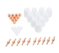 Hoement 40 pièces Kit Consommables Plasma pour Torche Découpeur Air Électrodes et Pointes Durables Installation Facile Usage Industriel Polyvalent