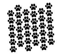 Hoement 49 Pièces Autocollants Muraux Pattes de Chat PVC Étanche Décor Chambre Garçon Fille Stickers Décoratifs Résistants et Faciles à Poser pour Chambre Garçon Fille