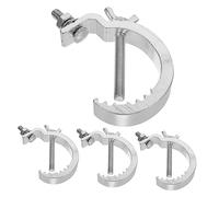 Hoement 4pcs Pinces D'éclairage De Scène En Alliage D'aluminium Crochets Suspendre Fixes Antidérapantes Pour Éclairage Led Projecteur