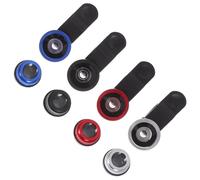 Hoement 4pièces Kit Objectifs Téléphone Portable Macro Angle Fish Eye Léger et Portable pour Photographie Mobile Plein Air Noir Rouge Bleu Argent