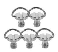 Hoement 5 pièces Vis de Fixation Pouce pour Appareil Photo Vis Trépied à Anneau D Fer Nickelé Résistant Corrosion Compatible Plaques de Dégagement Rapide et Monopodes