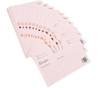 Hoement 50 Cartes de Recette en Papier Beige pour Accessoires Cuisine, Format Compact, pour Écrire et Enregistrer les Méthodes de Cuisson à Domicile Salle D'étude