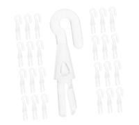 Hoement 50 Pièces Crochets de Remplacement pour Tringles à Rideaux Alliage Crochets pour Bâtons de Stores Verticaux Accessoires Solides et pour Ouverture Facile des Stores