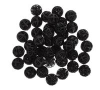 Hoement 60 Pièces Bio-Billes de Filtration Noires en ABS | Structure Poreuse Avancée, Réutilisables, Compatibles Bassin et Aquarium, Augmentent la Surface, Retirent les Impuretés