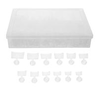 Hoement 600 Capsules D'ongles Carrés Acryliques Extra Courtes Semi-couvrantes pour Salon et Usage Quotidien, Design Chic Français Mat, Minimisant L'usure Quotidienne