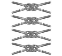 Hoement 8 Crochets de Corde en Métal Argenté pour Stores et Bateaux, Taquets Aveugles Stables et Fiables, Accessoires Maison Modernes Finition Élégante