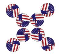 Hoement 8 Pièces Broches Patriotique Drapeau Américain et Statue Liberté Émail Pins pour Vêtements Accessoires pour Jour de Lindépendance et Commémoration