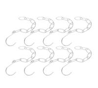 Hoement 8 Pièces Organisateur de Cintres pour Placard en Fer Argenté, Design Ajustable Polyvalent, pour Penderie Portante et Voyage, Cintres de Rangement Verticaux Pratiques