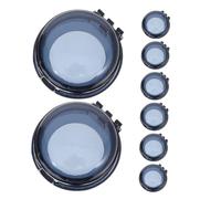 Hoement 8 Pièces Protège Boutons de Cuisinière à Gaz Noir Couvercles de Sécurité Antidérapants et Anti-saleté pour Protection des Commandes de Plaque de Cuisson Installation Facile pour