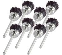 Hoement 8pièces Brosse Nettoyage Forets Perceuse Ongles Mini Brosse de Nettoyage pour Perceuse Électrique à Ongles pour Salon et Maison Noir