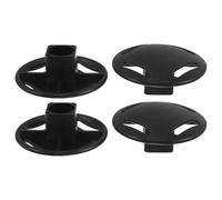 Hoement Accessoire pergola Hexagonal Plastique Noir 4 pièces pour Camping et terrasse extérieure avec stabilité et Connexion sans Couture