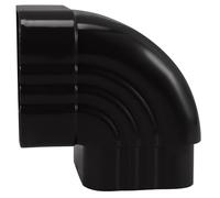 Hoement Adaptateur Coudé en Alliage d'Aluminium 60X80 MM Connecteur Métallique Anti-Pluie pour Tuyau de Descente Raccord 90° pour Système d'Évacuation des Eaux Pluviales