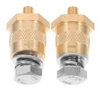 Hoement Adaptateurs de Borne de Batterie Voiture 6mm Filetage Externe Résistants à Déformation en Cuivre et Acier Inoxydable 8mm Filetage Interne 2 Pièces Résistants la Déformation pour