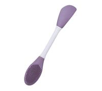 Hoement Applicateur de Masque Visage Double Tête Silicone Brosse Faciale Douce pour Application et Nettoyage Uniformes Outil Sûr pour Types de Peau