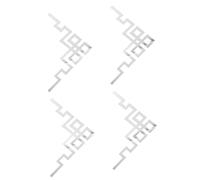 Hoement Autocollants Muraux Miroir 3d En Acrylique Argenté, Lot De 4, Décorations Amovibles Pour Salon Et Chambre