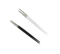 Hoement Baguettes À Tête Pointue 2 Paires Utiles Et Créatives Baguettes De Maison En Acier Inoxydable Délicates Et Pratiques