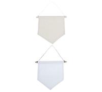 Hoement Bannière Murale Blanche en Polyester Coton pour Affichage de Badges D'garçon et Filles, 2pcs, Décoration Unique pour Chambre et Salon