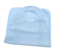 Hoement Bavoir Adulte Lavable Imperméable Éponge Doux pour Personnes Âgées Protection Vêtements Repas Unique Bleu Ciel