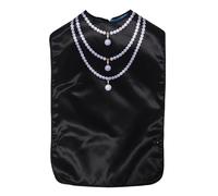 Hoement Bavoir pour Adultes Imperméable à Trois Couches en Perles, Grand Format Ajustable, Protection Alimentaire pour Femmes Âgées et Seniors, Tablier Lavable pour Repas à Domicile