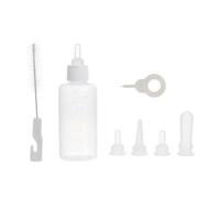 Hoement Biberon Échelle Graduée, Facile à Nourrir 2 Ensembles en Silicone Kit Complet d'allaitement pour Chaton et Chiot pour Animaux de Compagnie en Extérieur pour Petits Animaux