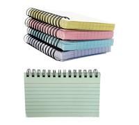 Hoement Bloc-notes à Spirale 5 Pièces, Papier Déchirable Lignes Colorées, Petit Carnet Pratique pour Prise de Notes et Organisation Quotidienne
