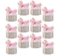 Hoement Boîte à Bonbons et Mariage en Papier Rose Ruban 20 Pièces Design Créatif Application Large Décoration pour Fête Saint-valentin et Mariage