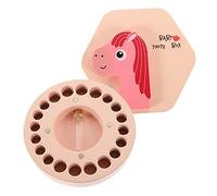 Hoement Boîte à Dents De Lait Pour Organisateur De Souvenirs Économiseur De Dents Cartoon Coffret De Mémoires