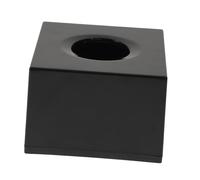 Hoement Boîte À Mouchoirs CarréE Noire en Abs Distributeur De Serviettes Pratique pour Bureau Salle De Bain Voiture Plateau De Service ÉLéGant Et Crochet Mural Gothique