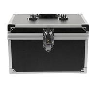 Hoement Boîte à Outils Petite Taille 24X16X16 CM en Alliage d'Aluminium Noir Mat Étanche Intérieur Imperméable Mallette de Rangement Portable pour Outils de Pédicure Esthétique et