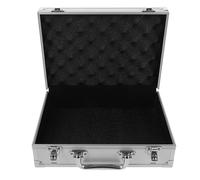 Hoement Boîte à Outils Portable en Alliage Aluminium Coffret Poignée Métallique pour Usage Domestique et Atelier 28X19,5X8 CM